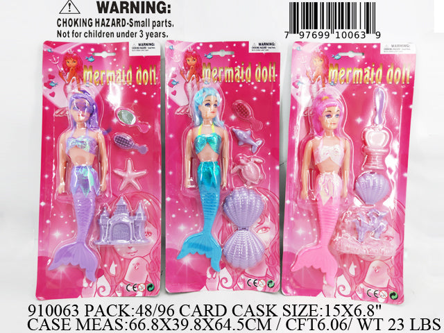 15X6.8" MERMAID DOLL PLAY SET