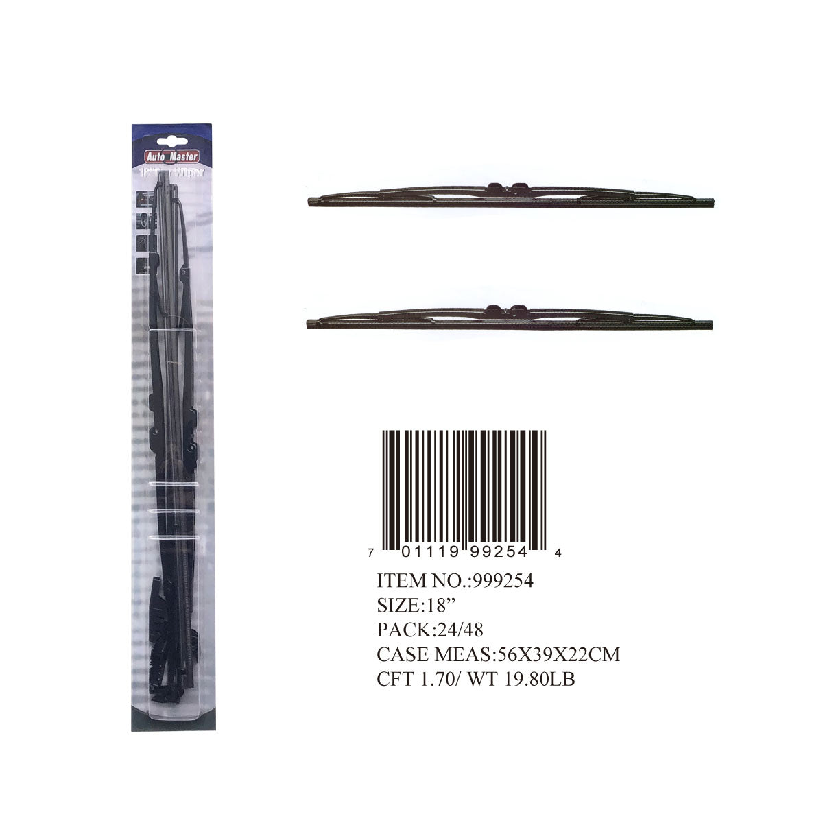 18" 2PC CAR WINDSHIELD WIPER