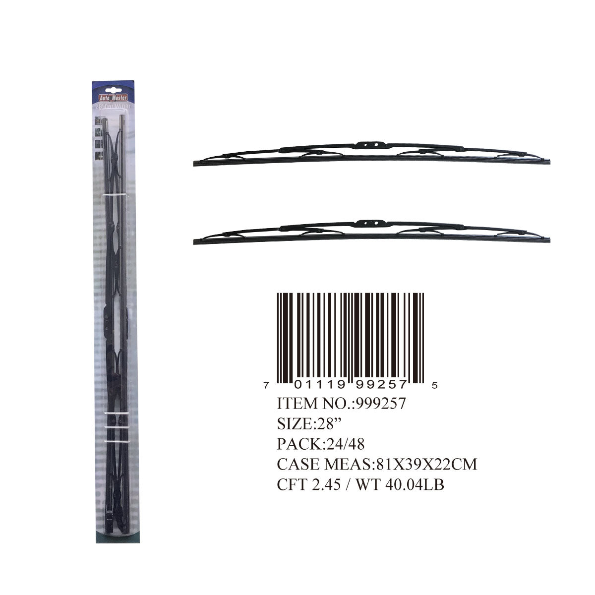28" WINDSHIELD WIPER 2PC SET