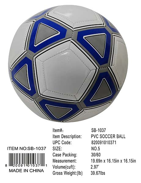 250G SIZE 5 SOCCER BALL WHT/BL