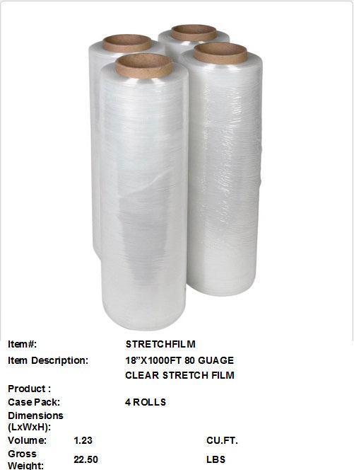 18" ROLLS STRETCH FILMS
