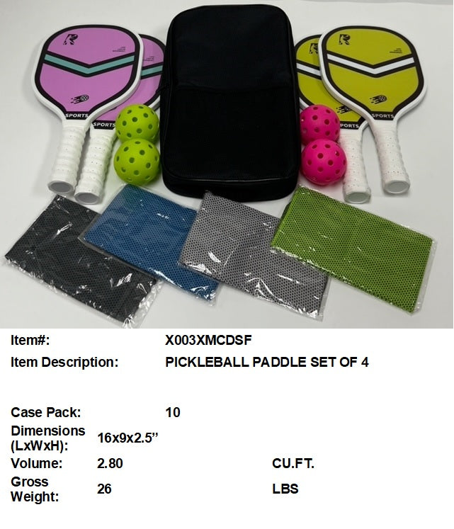 PICKLEBALL PADDLES SET OF 4