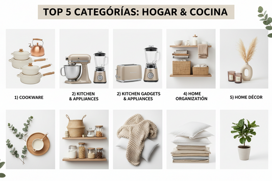 Las 5 mejores categorías de mercancía para el hogar y cocina para ventas constantes