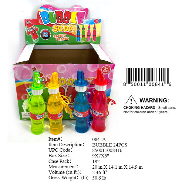 SODA BOTTLE WHISTLE BUBBLE NK 24/DBX