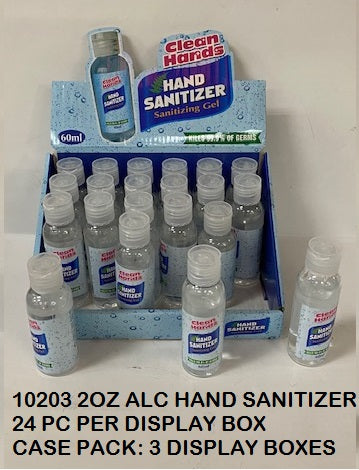 75% ALC 2OZ HAND SANITIZER GEL 24/DBX