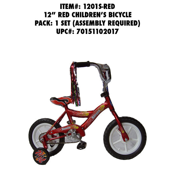 12"WHEEL KORUSA  CHILDREN BICYCLE  RED