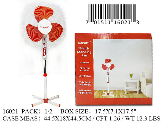 16"KORUSA STAND FAN ORANGE