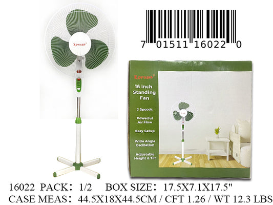 16"KORUSA STAND FAN GREEN