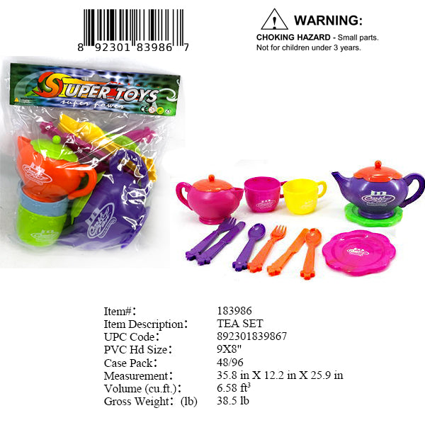 9X8"15PC TEA SET PVC CARRY BAG
