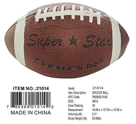 SIZE NO. 6 PVC AMERICAN FOOTBALL