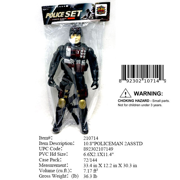 10.8"POLICEMAN ACTION DOLL