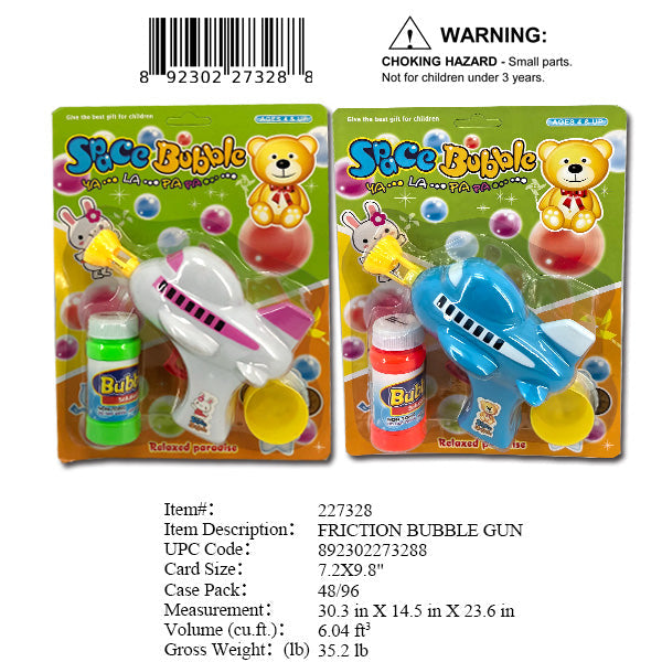 9.8X7.2" F/P AIRPLANE BUBBLE GUN