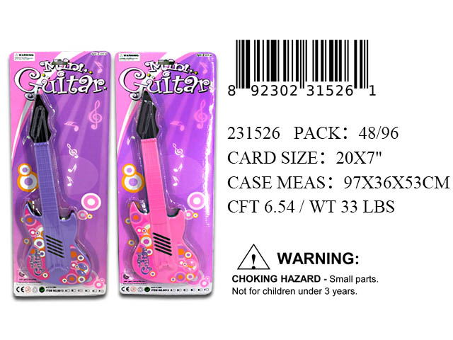 20X7"GIRLS  PINK/PURPLE PLAY GUITAR