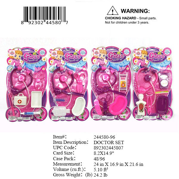 14.9X8.2" GIRLS DOCTOR PLAY SET