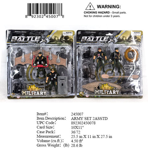 11X10"SOLDIERS ACTION FIG. PLAYSET