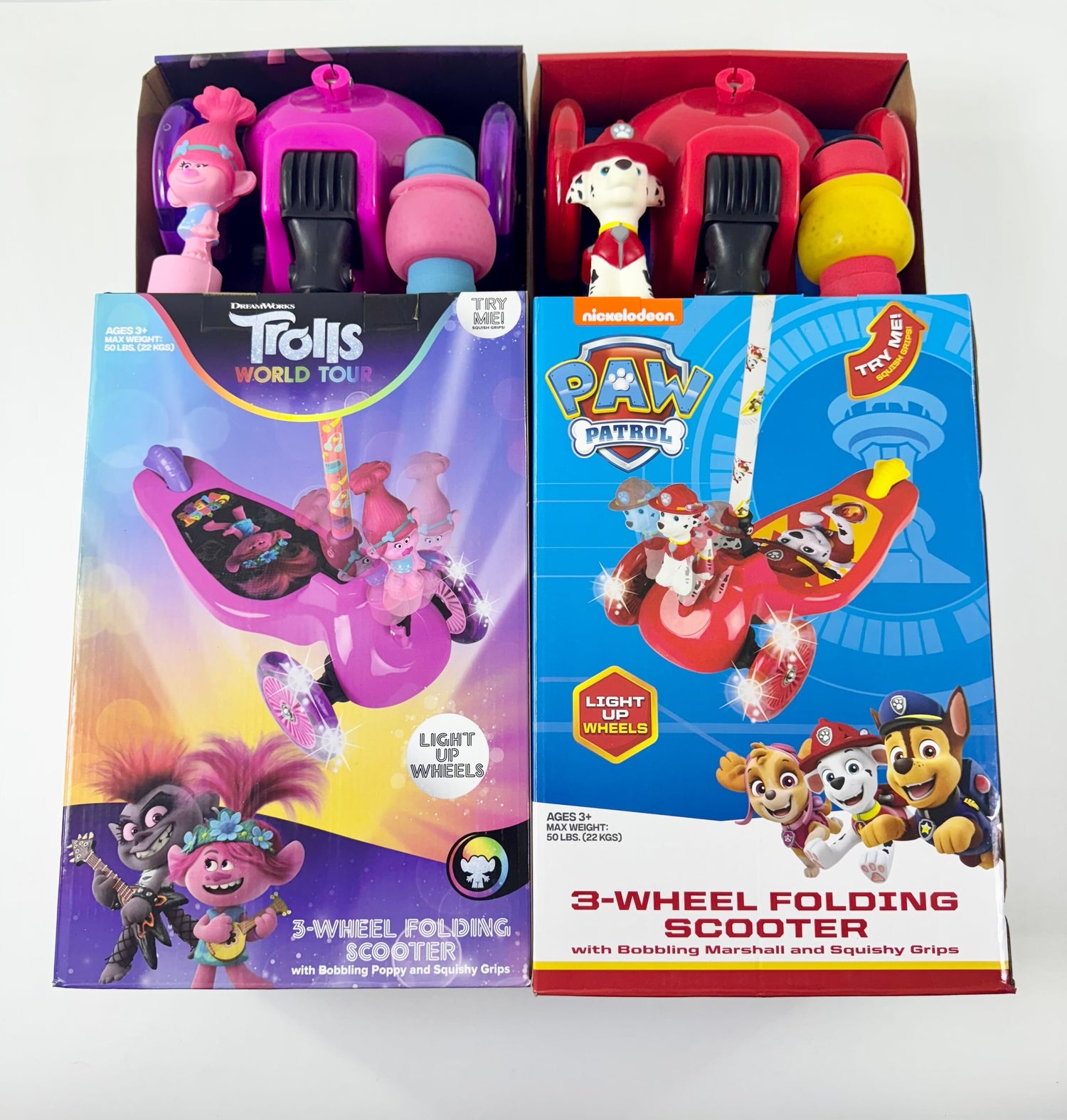 PAW PATROL/TROLL CHILDREN'S 3 WHEELS SCOOTER