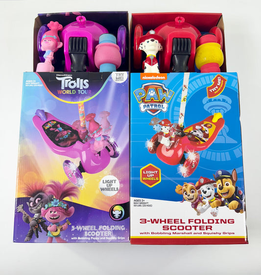 PAW PATROL/TROLL CHILDREN'S 3 WHEELS SCOOTER