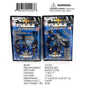 12X8"2PC POLICE FIG.+MOTO PLAY SET