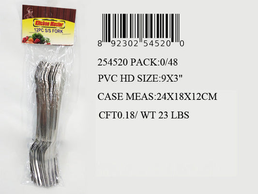 12PC 7" S/S TABLE FORK