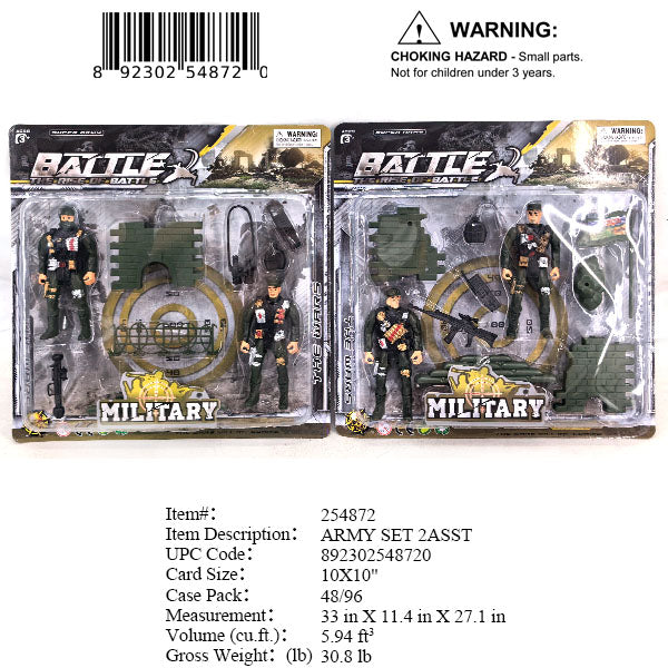 10X10"MILITARY SOLDIER FIG. PLAYSET