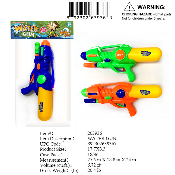 17.7"POWER PUMP WATER SQUIRT GUN