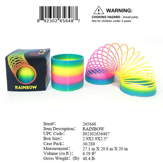 2.9X2.9X2.5"RAINBOW SPRING
