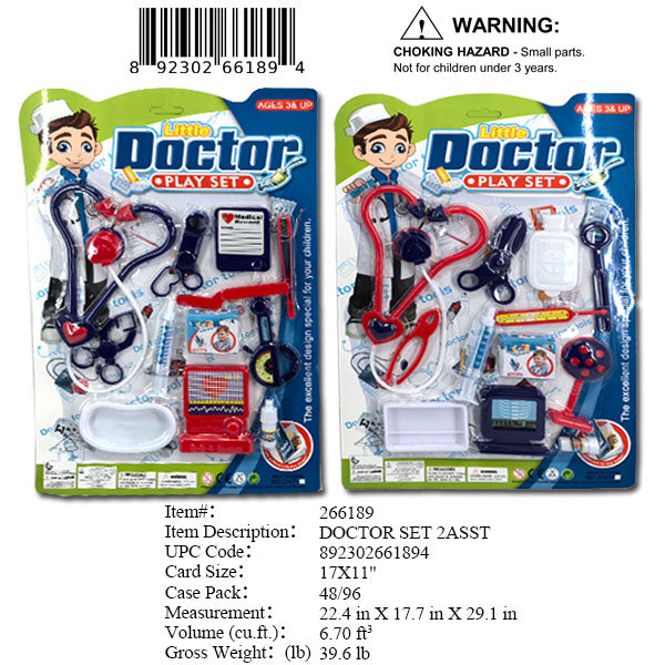 17X11"BOYS DOCTOR PLAY SET 2/A