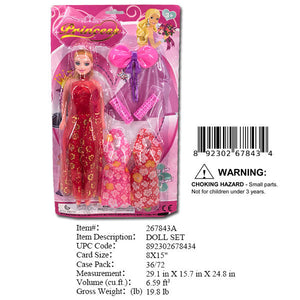 8X15"11"PRINCESS DOLL BEAUTY PLAY SET