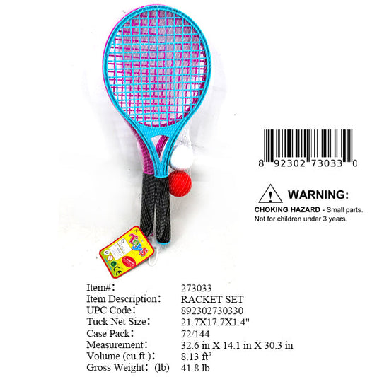 21.7X17.4X1.4"4PC SPORT RACKET SET