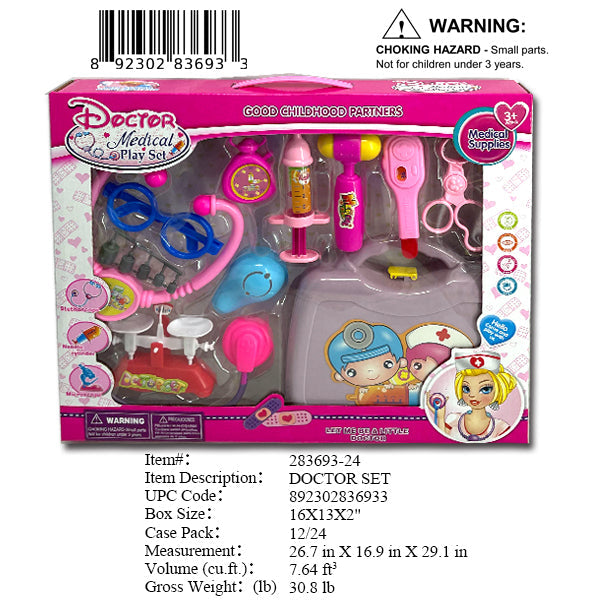 16X13X2"KIDS DOCTOR SET+CARRY CASE WBX