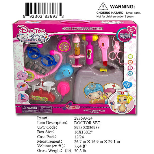 16X13X2"KIDS DOCTOR SET+CARRY CASE WBX