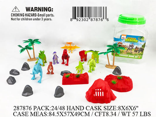 8X6X6"22PC PVC DINOSAURS JAR