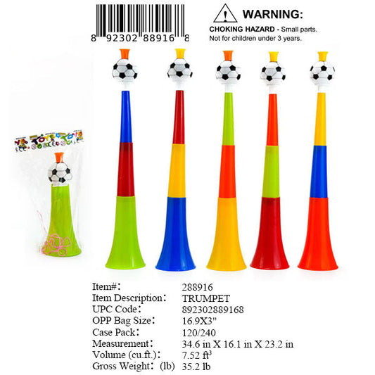 16.9X3"SOCCER GAME TRUMPET
