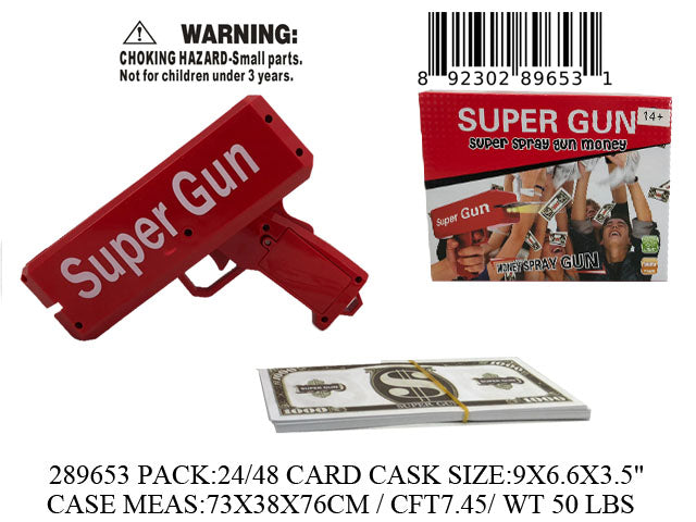 9X7X4"B/O SHOOT MONEY GUN PBX