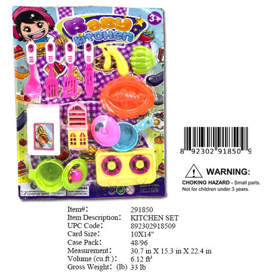 14X10" KITCHEN COOKING  PLAY SET