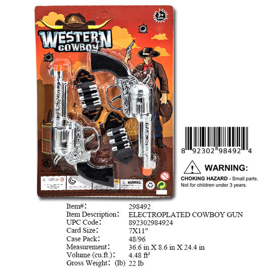 11X7"2PC WESTERN COWBOY CLICK GUN