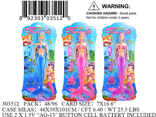 13.5"PRINCESS MERMAID DOLL+LIGHT