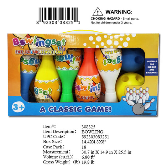 14.4X4.8X8"12PC BOWLING GAME SET
