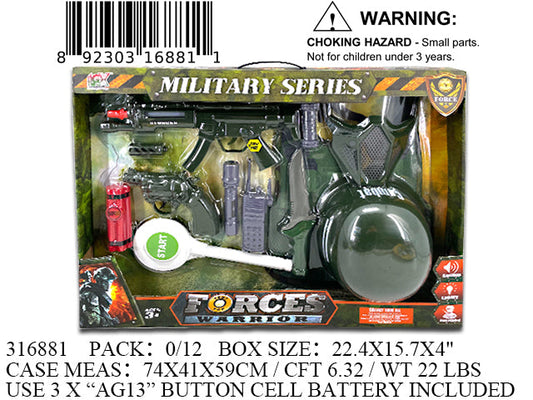 22.4X15.7X4."SOLDIER FORCE+HELMET MILITARY PLAY SE