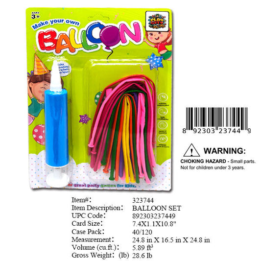 7.4X1.1X10.8"TWISTABLE BALLOON  SET