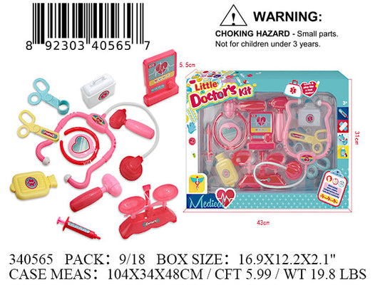 16.90X12.2X2.1"GIRL LITTLE DOCTOR PLAY SET