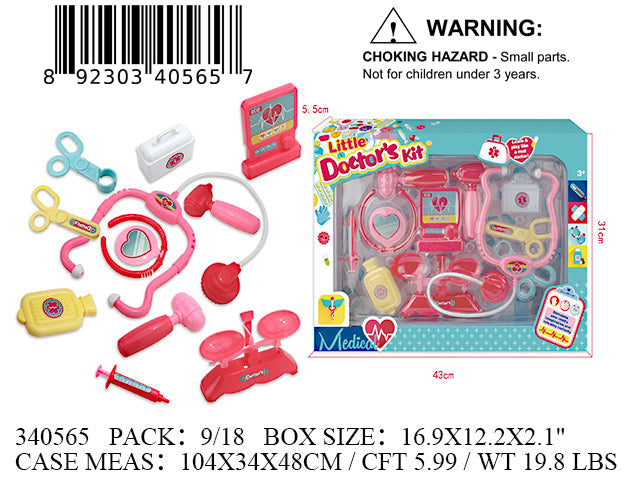 16.90X12.2X2.1"GIRL LITTLE DOCTOR PLAY SET