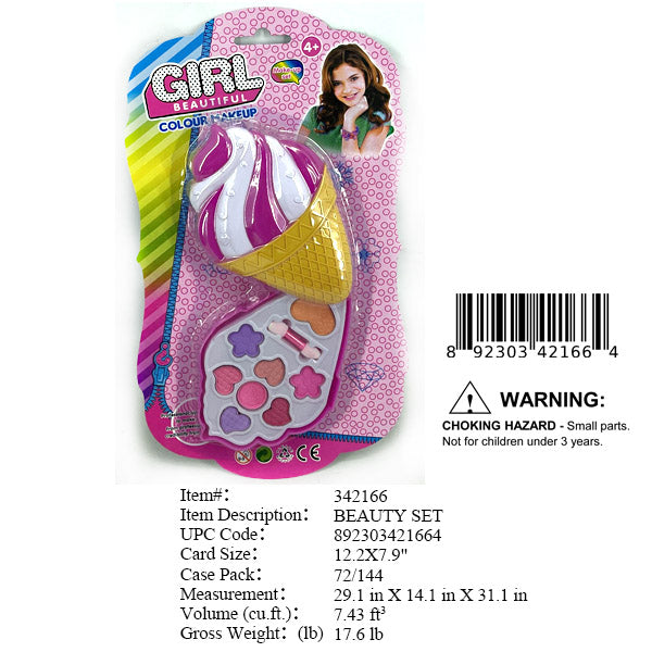 12.2X7.9"ICE CREAM MAKE UP SET