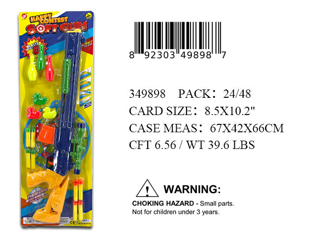 10.2X8.5"SOFT DART RIFLE GUN PLAY SET