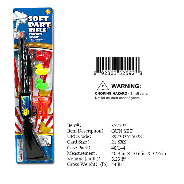 21.5X5"SOFT DART REFLE & DUCK TARGET GUN SET