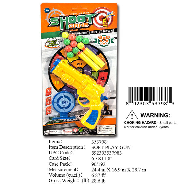 6.3X11.8"SOFT DART & BALL  GUN SET