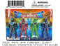 12.6X8.5"4PC ACTION SUPER HERO FIGURES