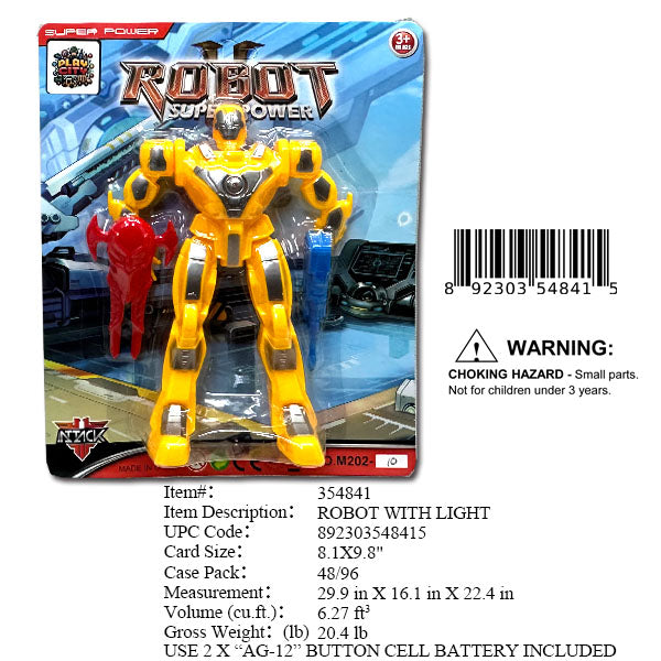 8.1X9.8"ACTION ROBOT+LIGHT