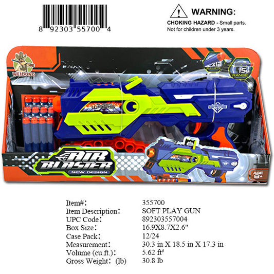 16.9X8.7X2.6"AIR BLASTER SOFT DART GUN SET