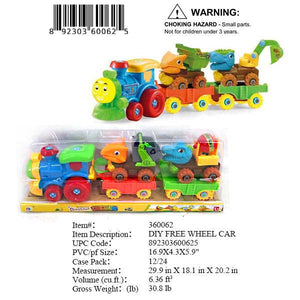 16.94.3X5.9"DIY FREEWHEEL DINO TRAIN SET